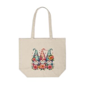 Spring Garden Gnome Custom Canvas Tote Bag